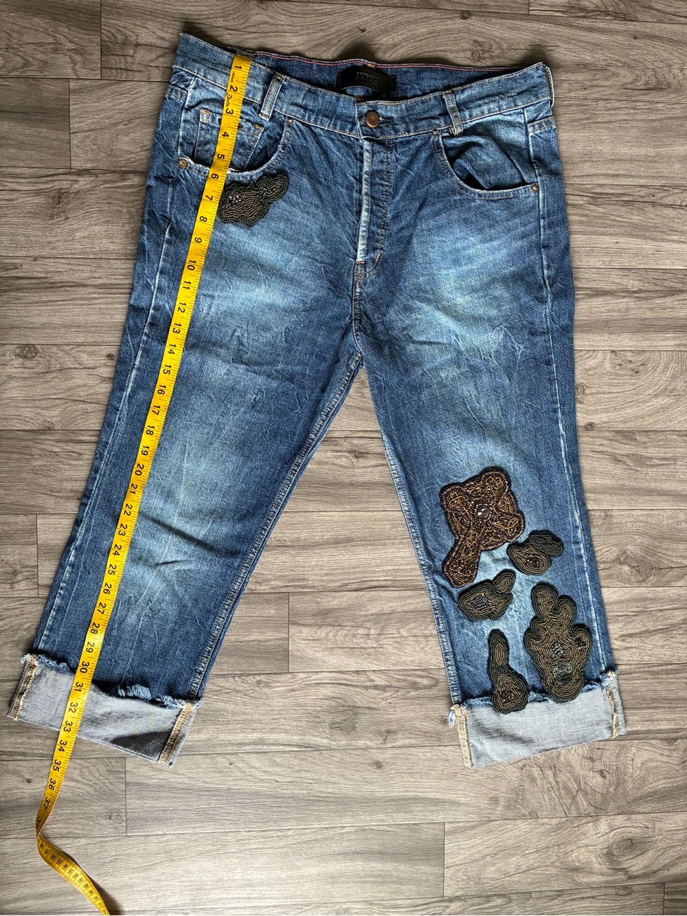 Animale Brazil Beaded
Cropped Jeans Women Size 42
Blue Designer
Denim.100%Cotton - Picture 8 of 16